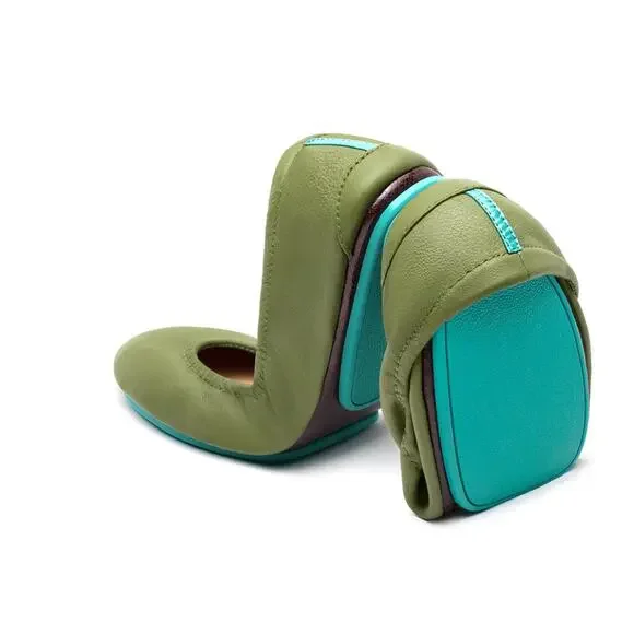 Tieks Olive Green Women's Ballerina Flats Size 10 - Picture 6 of 6